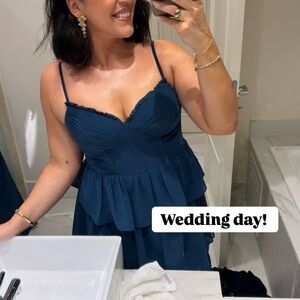 Azazie Kaiden Blue Bridesmaid Dress